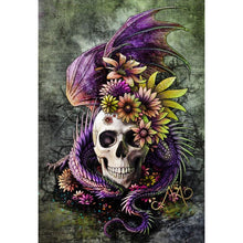 Load image into Gallery viewer, Skull Dragon Flower - Full Drill Diamond Painting
