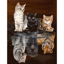 Load image into Gallery viewer, Cats and Tigers - Full Drill Diamond Painting - 55x45cm
