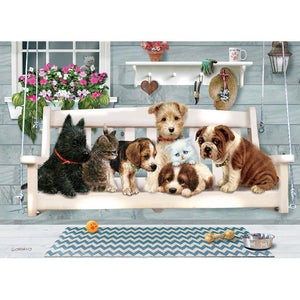 Dogs & Cat - Full Drill Diamond Painting