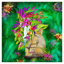 Load image into Gallery viewer, Flowers Cat - Full Drill Diamond Painting
