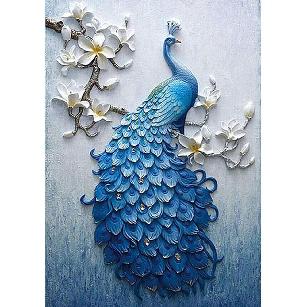 Blue Peacock - Full Drill Diamond Painting