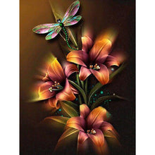 Load image into Gallery viewer, Morning Glory and Dragonfly - Full Drill Diamond Painting
