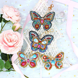 6pcs Butterfly DIY Keychain