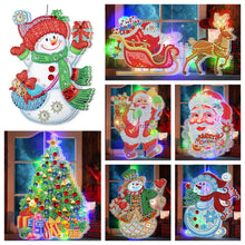 Load image into Gallery viewer, 5D Christmas Diamond Painting Hanging Light Festive Rhinestone Lamp Pendant Kits
