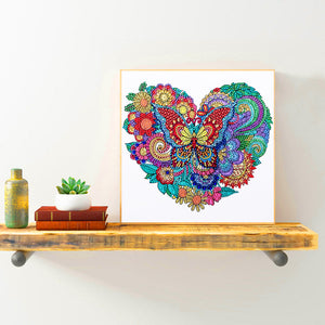 Love Butterfly-Special Shaped Crystal Diamond Painting-30*30cm