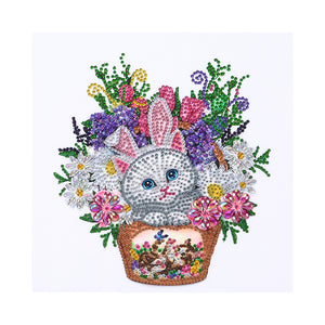 Bunny Cat-Special Shaped Crystal Diamond Painting-30*30cm