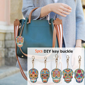 5pcs Skull DIY Keychain