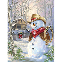 Load image into Gallery viewer, Snowman - Full Drill Diamond Painting
