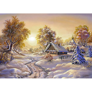 Snow Scenery - Full Drill Diamond Painting