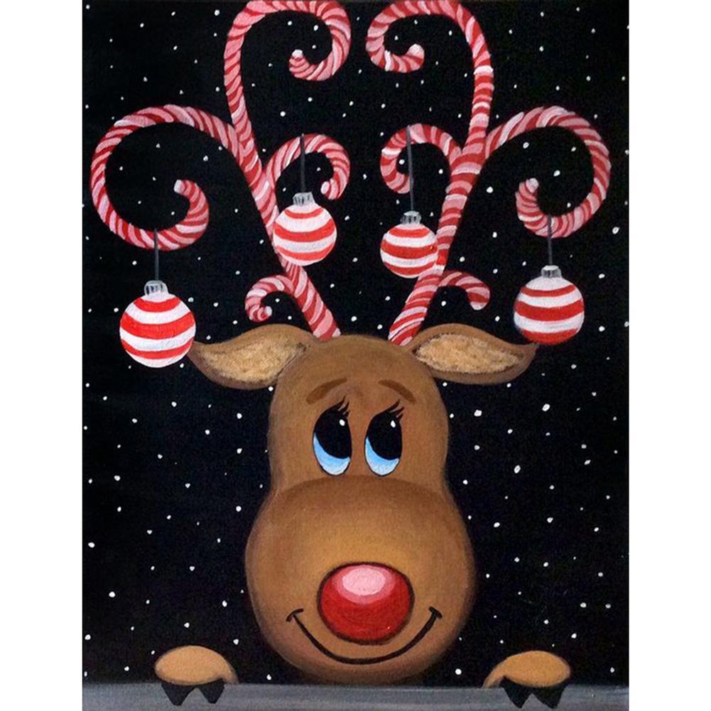 Christmas Elk - Full Drill Diamond Painting