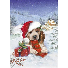 Load image into Gallery viewer, Christmas Dog - Full Drill Diamond Painting
