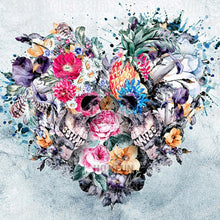 Load image into Gallery viewer, Love Skull Flower  - Full Drill Diamond Painting
