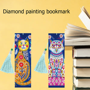 2pcs Cat-DIY Diamond Painting Bookmark