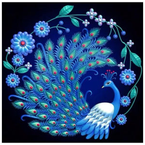 Elegant Peacock - Full Drill Diamond Painting