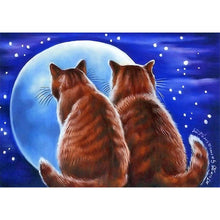 Load image into Gallery viewer, Cats and Moon - Full Drill Diamond Painting
