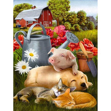 Load image into Gallery viewer, Dog and Pig - Full Drill Diamond Painting
