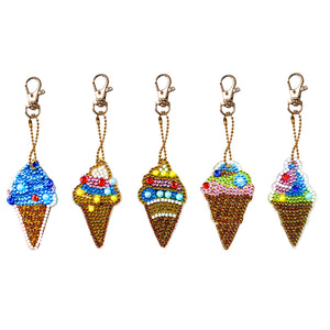 5pcs Ice Cream DIY Keychain