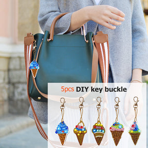 5pcs Ice Cream DIY Keychain