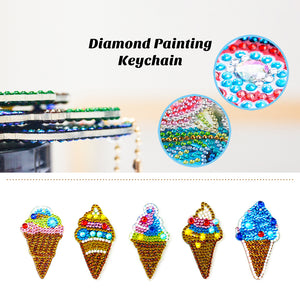 5pcs Ice Cream DIY Keychain