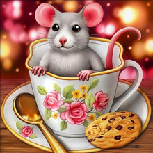 Load image into Gallery viewer, Mouse and Cup - Full Drill Diamond Painting
