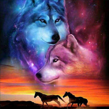 Load image into Gallery viewer, Two Wolves - Full Drill Diamond Painting - 40x40cm
