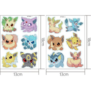 2pcs Pokémon - 5d diy craft stickers