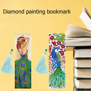 2pcs Peacock-DIY Diamond Painting Bookmark