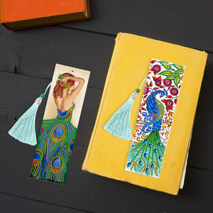 2pcs Peacock-DIY Diamond Painting Bookmark