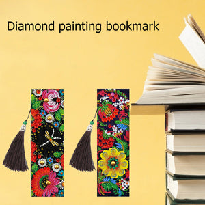 2pcs Flower-DIY Diamond Painting Bookmark