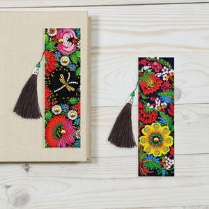 2pcs Flower-DIY Diamond Painting Bookmark