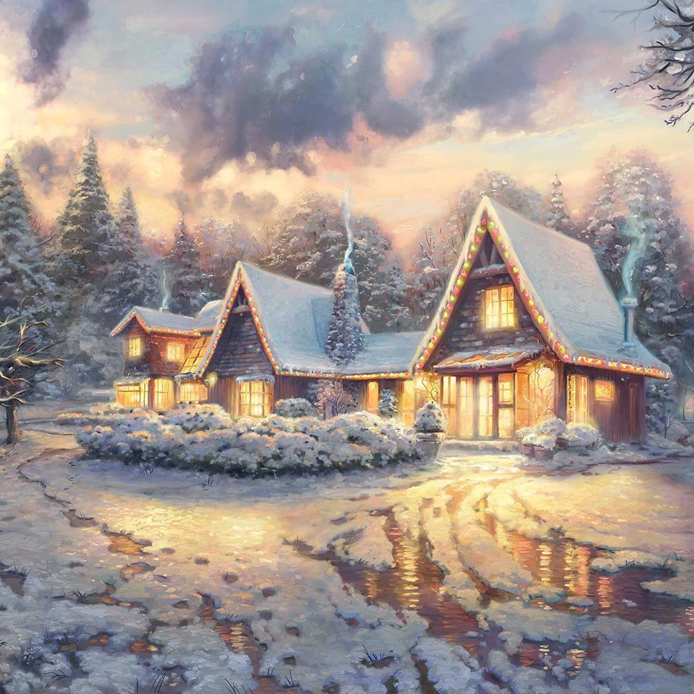 Snow Scene  - Full Drill Diamond Painting