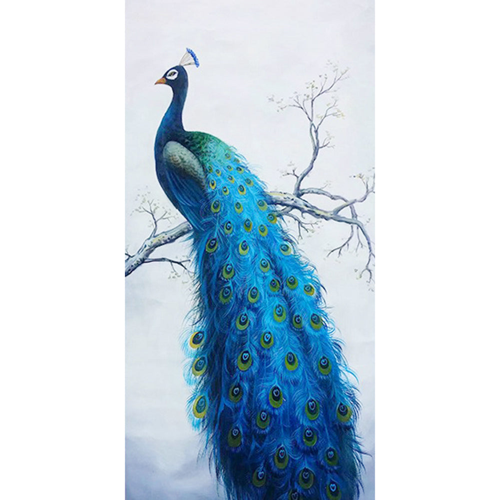 Peacock-Full Drill Diamond Painting-45x85cm