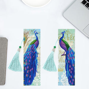 2pcs Peacock-DIY Diamond Painting Bookmark