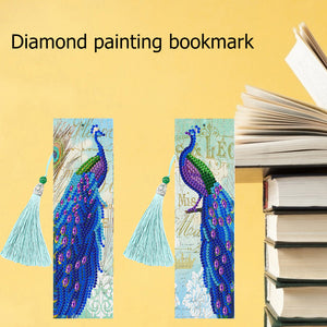 2pcs Peacock-DIY Diamond Painting Bookmark