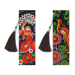 2pcs Peacock-DIY Diamond Painting Bookmark