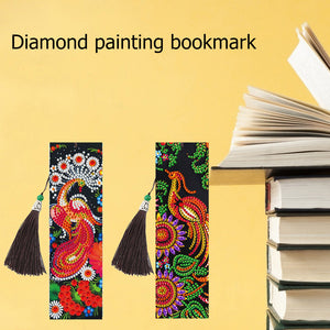 2pcs Peacock-DIY Diamond Painting Bookmark