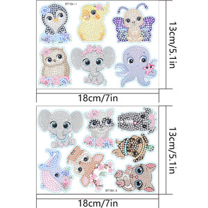 2pcs DIY Diamond Painting Cartoon Stickers