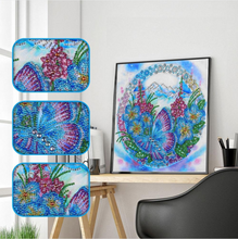 Load image into Gallery viewer, Crystal Rhinestone - Blue Butterfly 30x30CM
