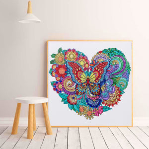 Love Butterfly-Special Shaped Crystal Diamond Painting-30*30cm