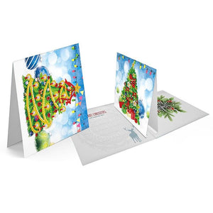 8PCS/SET 3D CHRISTMAS GREETING CARDS DIAMOND PAINTING