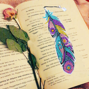 DIY Diamond Painting-Feather Bookmark