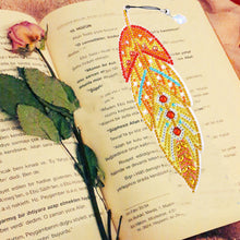 Load image into Gallery viewer, DIY Diamond Painting-Feather Bookmark
