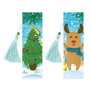 4pcs Christmas-DIY Diamond Painting Bookmark