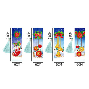 4pcs Christmas-DIY Diamond Painting Bookmark