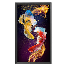 Load image into Gallery viewer, Koi Carp-11CT Stamped 3 Strands Cross Stitch-78x150cm
