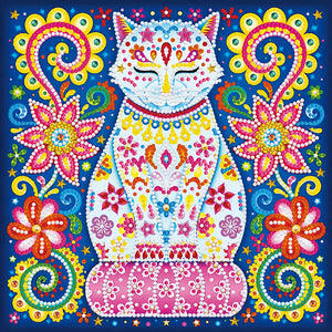 Cat-Partial Special Luminous Diamond Painting-30x30cm