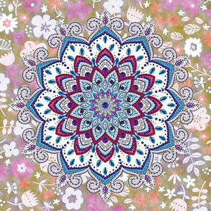 Mandala-Partial Special Luminous Diamond Painting-30x30cm