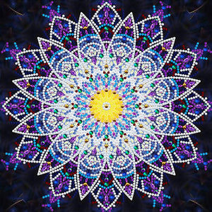 Mandala-Partial Special Luminous Diamond Painting-30x30cm