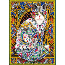 Load image into Gallery viewer, Cat-Partial Special Luminous Diamond Painting-30x40cm
