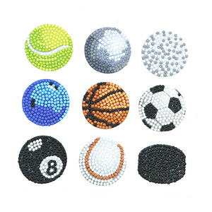 9pcs-Ball-Diamond Painting Free Stickers